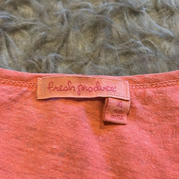 Fresh produce‎ bright coral organic cotton flowy tshirt - Picture 3 of 5